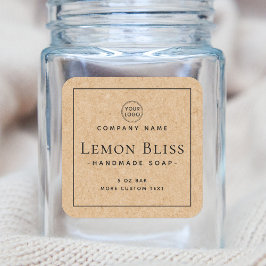 Das Produkt "Kraft Paper Look Square" Quadratischer Aufkleber