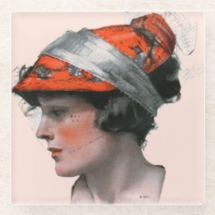 Das Profil der Frau Glasuntersetzer