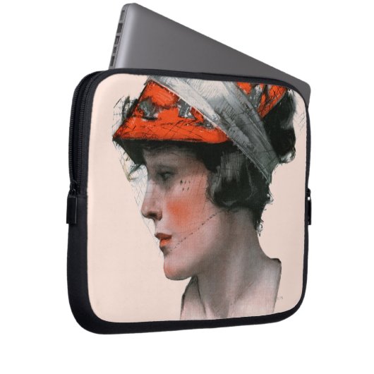 Das Profil der Frau Laptopschutzhülle (Vorne Rechts)