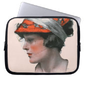 Das Profil der Frau Laptopschutzhülle (Vorderseite)