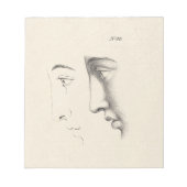 Das Profil eines schönen Mannes Antike französisch Notizblock (Vorderseite)