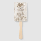 Das Programm für die Hochzeitskundgebung im Herzen Fächer (Vorderseite)