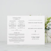 Das Programm für die katholische Hochzeit (Stehend Vorderseite)