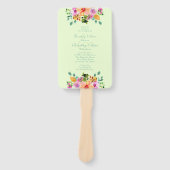 Das Programm "Green Peach Watercolor Floral Boho" Fächer (Vorderseite)