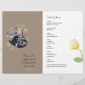 Das Programm zum Gedenken an eine Gelbe Rose Flyer (Hinten)