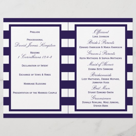 Das Programm zur Hochzeitskundgebung in einem Leuc (Rückseite)