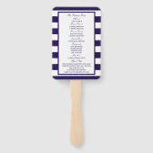 Das Programm zur Hochzeitskundgebung in einem Leuc Fächer (Rückseite)