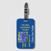 Das Projekt Blauer Kornblume - Le Projet Bleuet Bl Gepäckanhänger (Vorderseite Vertikal)