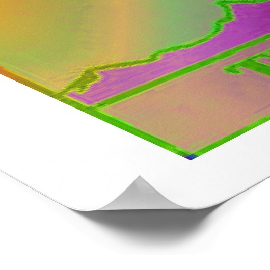 Das Psychedelische Poster der Hermit-Tarot-Karte (Ecke)