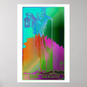 Das Psychedelische Poster der Hermit-Tarot-Karte (Vorne)