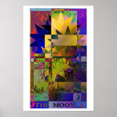 Das psychedelische Poster der Moon Tarot Card (Vorne)