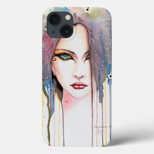 Das psychische Aquarell Moderne Kunst Portrait Case-Mate iPhone Hülle (Rückseite)