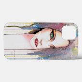 Das psychische Aquarell Moderne Kunst Portrait Case-Mate iPhone Hülle (Rückseite (Horizontal))