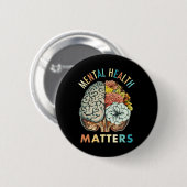 Das psychische Bewusstsein der Stigma-psychische P Button (Vorne & Hinten)