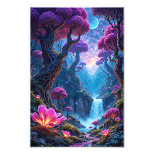 Das pulsierende Glühen des surrealen Dschungels Fotodruck