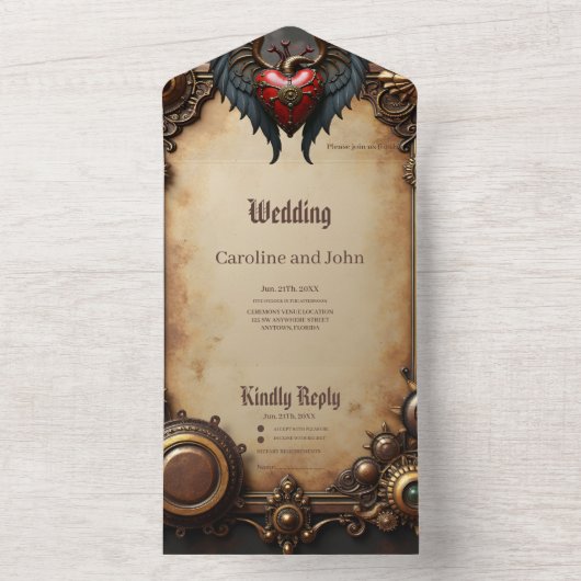 Das pulsierende Herz der Mechanik, All In One Einladung (Innen Boden)