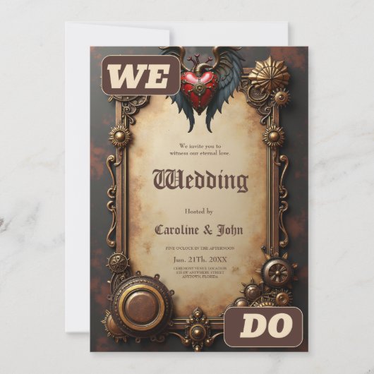 Das pulsierende Herz der Mechanik Einladung (Vorderseite)