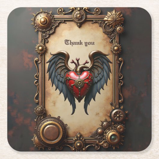 Das pulsierende Herz der Mechanik, Rechteckiger Pappuntersetzer (Vorderseite)