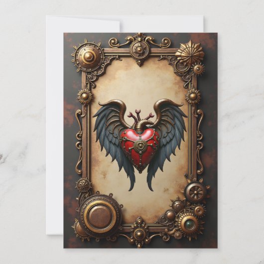 Das pulsierende Herz der Mechanik Save The Date (Rückseite)