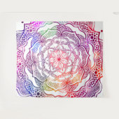 Das pulsierende Mandala Art Beautiful Chic Stilvol Wandteppich (Vorderseite (Horizontal))