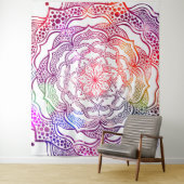 Das pulsierende Mandala Art Beautiful Chic Stilvol Wandteppich (Beispiel)