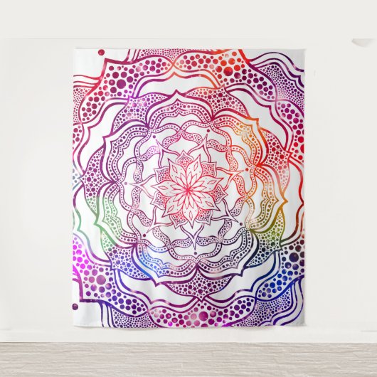 Das pulsierende Mandala Art Beautiful Chic Stilvol Wandteppich (Vorderseite)