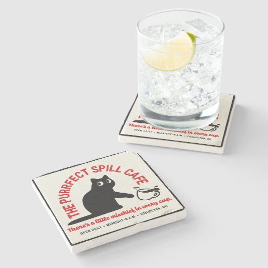 Das Purfect Spill Café Steinuntersetzer (Seitenansicht)