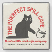Das Purfect Spill Café Steinuntersetzer (Vorderseite)