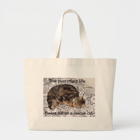 Das purrrrfect Leben Jumbo Stoffbeutel (Vorne)