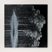 Das Puzzle aus weißem Holz (Nacht) (Horizontal)