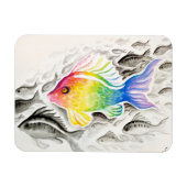 Das Puzzle der Regenbogenfische Magnet (Horizontal)