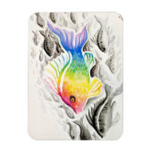 Das Puzzle der Regenbogenfische Magnet (Vertikal)