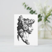 Das Puzzle mit 4 Köpfen Postkarte (Stehend Vorderseite)