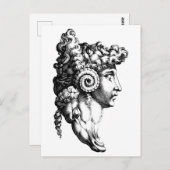 Das Puzzle mit 4 Köpfen Postkarte (Vorne/Hinten)