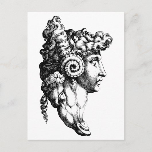 Das Puzzle mit 4 Köpfen Postkarte (Vorderseite)