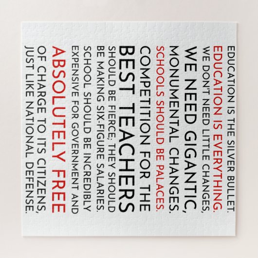 Das Puzzle über die Bildung im Westen von Sam Seab (Horizontal)