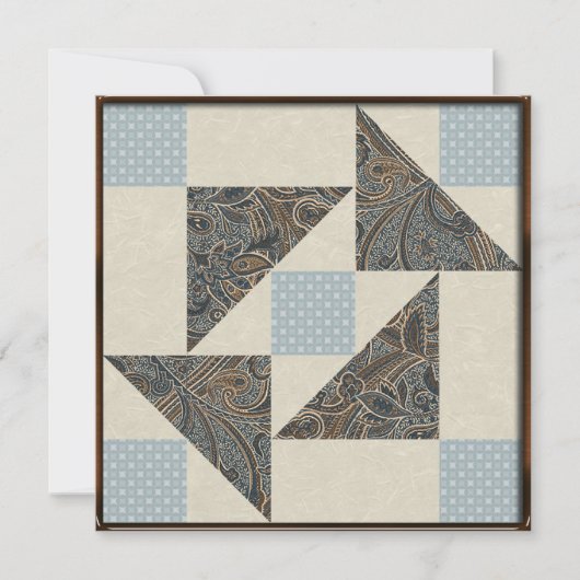 Das Puzzlespiel-Blues und Grau der Großmutter Einladung (Vorderseite)