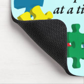 Das Puzzlespiel lösen… Blaues Mousepad (Ecke)