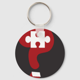 Das Puzzlespiel-Naben-Logo Schlüsselanhänger
