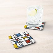 Das Puzzlespiel von Amsterdam (Mondrian Art) Getränkeuntersetzer (Rechte Seite)