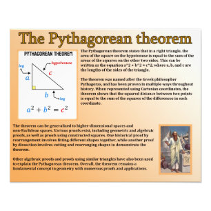 Das pythagorische Theorem Fotodruck