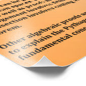 Das pythagorische Theorem Fotodruck (Ecke)