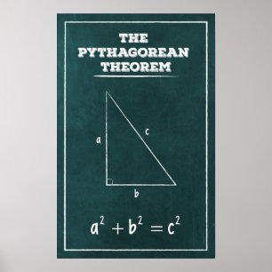 Das pythagorische Theorem Poster