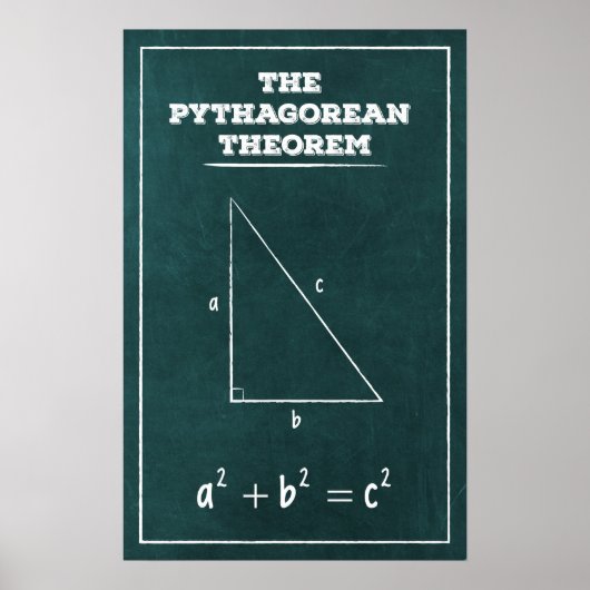 Das pythagorische Theorem Poster (Vorne)