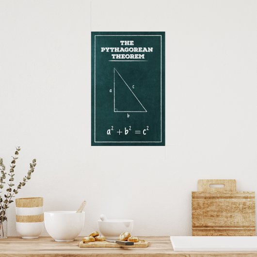 Das pythagorische Theorem Poster (Küche)