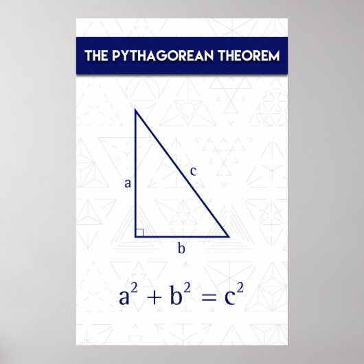 Das pythagorische Theorem Poster (Vorne)