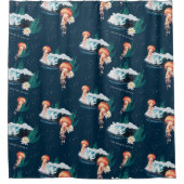 Das Quallen-Muster des weißen Lotus Ocean Duschvorhang (Vorderseite)