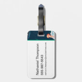 Das Quallen-Muster des weißen Lotus Ocean Gepäckanhänger (Rückseite vertikal)