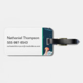 Das Quallen-Muster des weißen Lotus Ocean Gepäckanhänger (Rückseite horizontal)