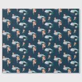 Das Quallen-Muster des weißen Lotus Ocean Geschenkpapier (Flach)